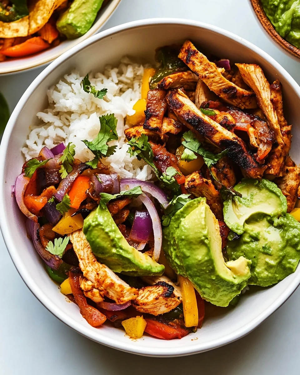 Simple Chicken Fajita Bowls
