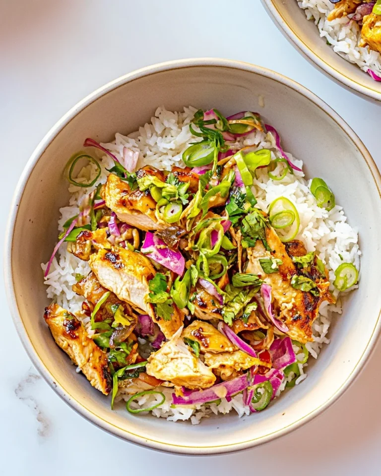 Simple Ginger Scallion Chicken Bowls