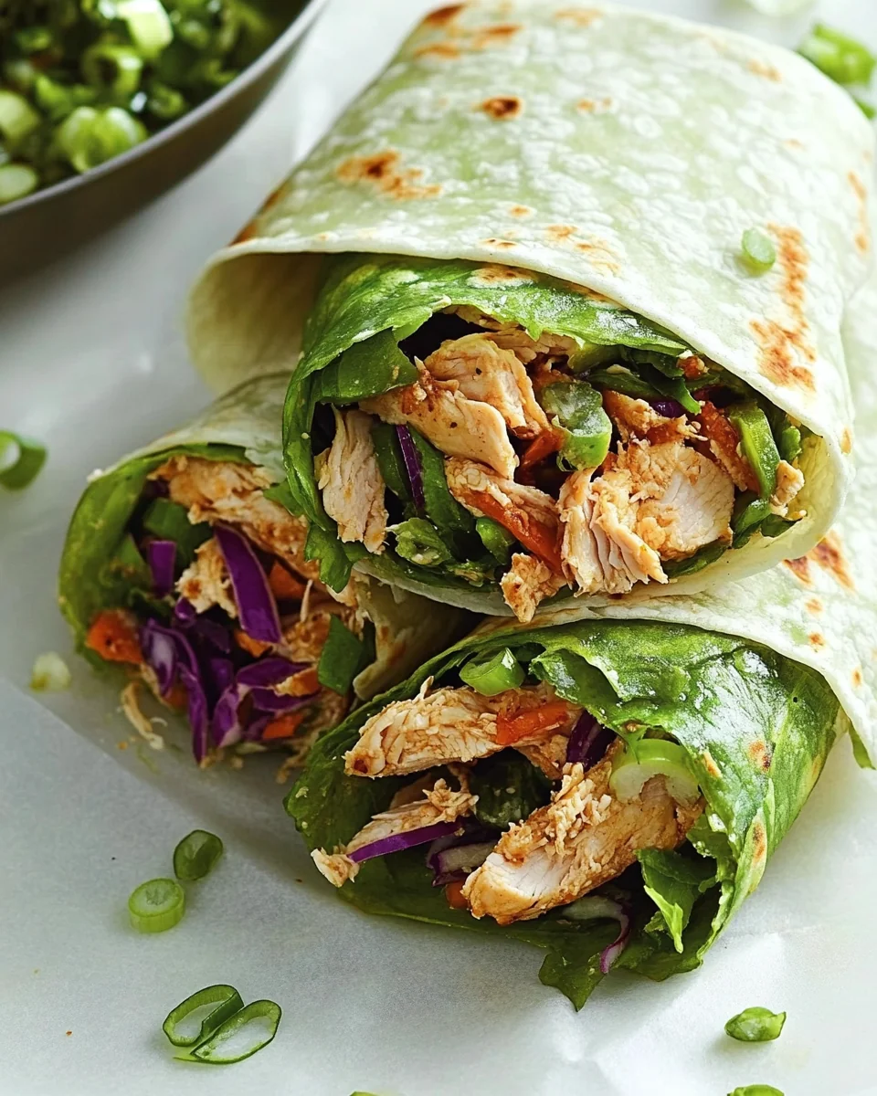 Simple Ginger Scallion Chicken Wraps - additional image