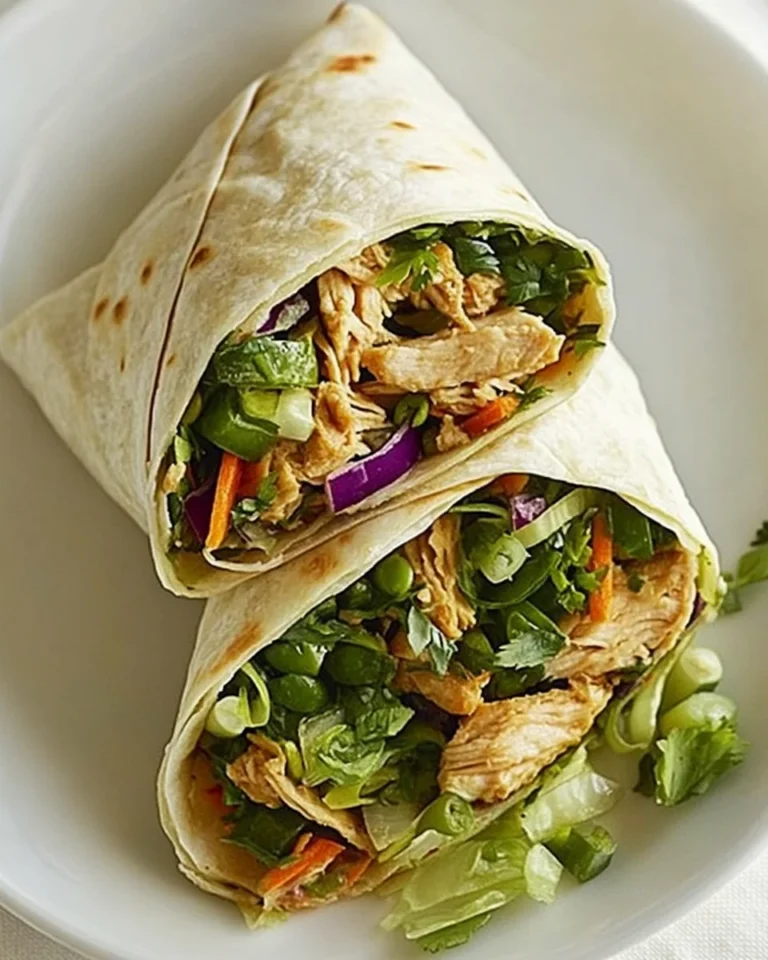 Simple Ginger Scallion Chicken Wraps