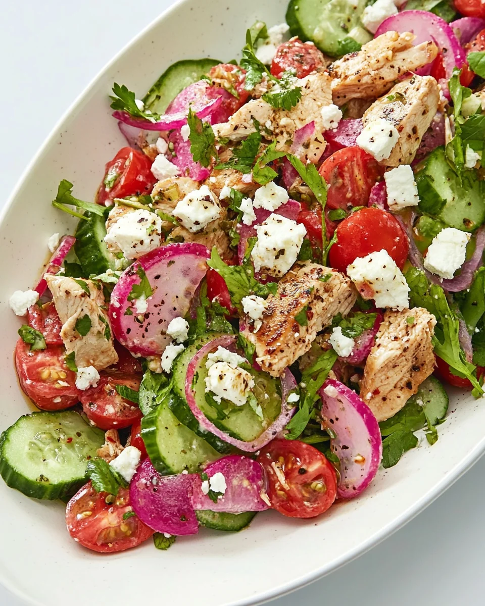Fresh Greek Chicken Salad For A Light And Healthy Meal - additional image