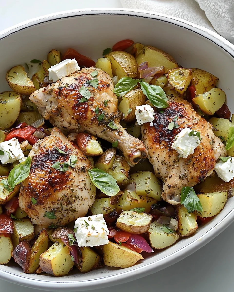 Simple Greek Chicken and Potatoes One-Pan Meal - additional image