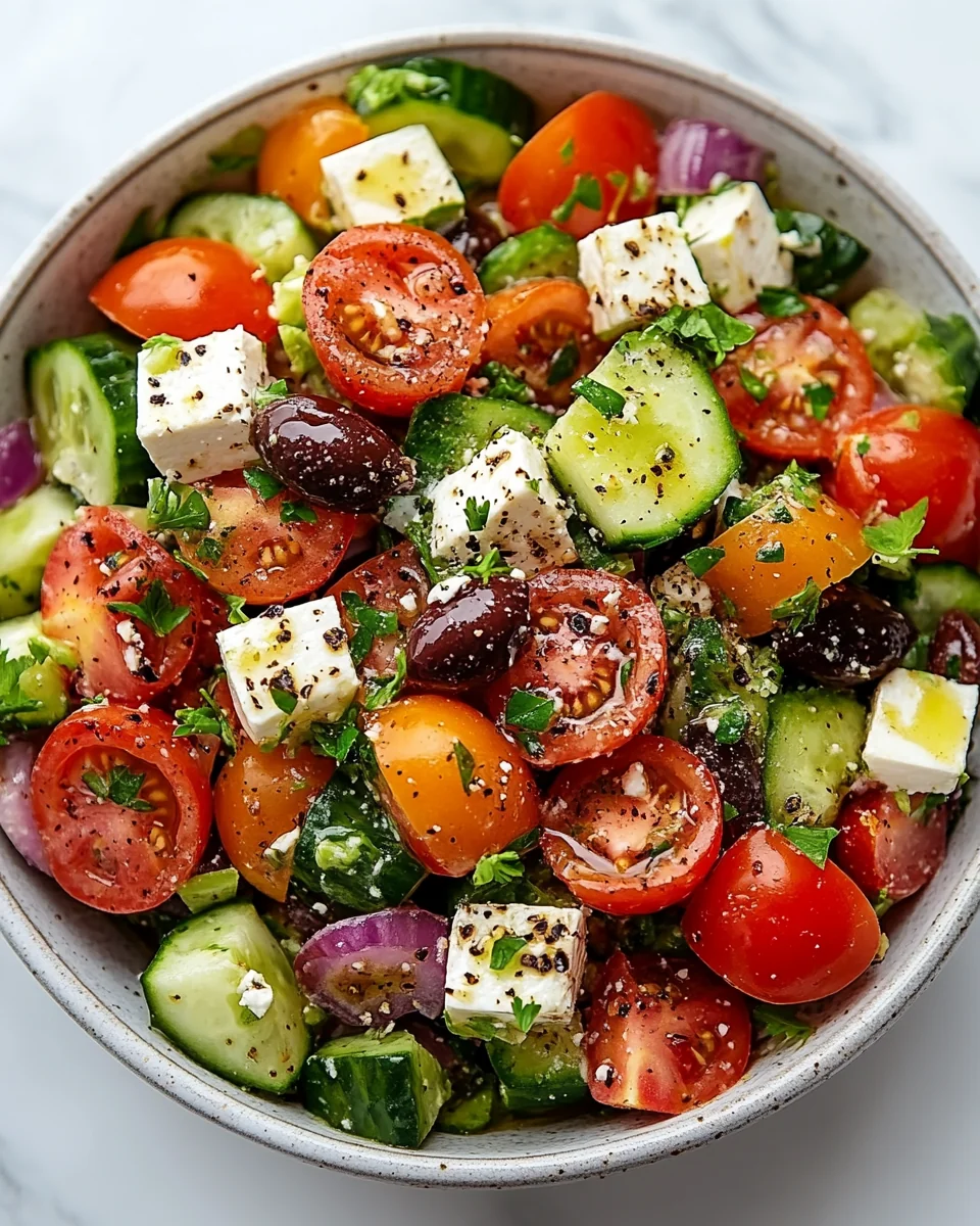 Easy Greek Salad: A Flavor-Packed, Kid-Friendly Weeknight Dinner