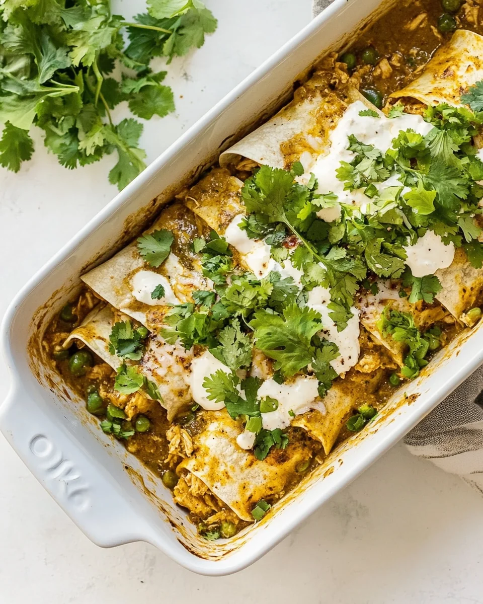 Delicious Homemade Green Chicken Enchiladas - additional image