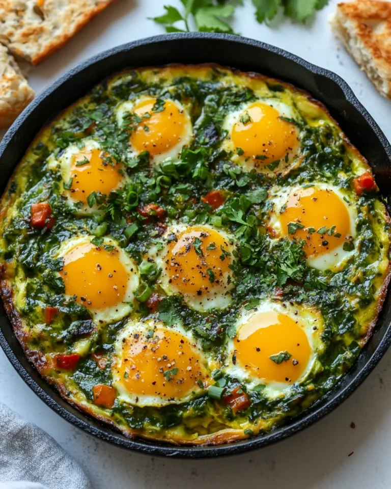Flavor-Packed Green Shakshuka in a One-Pot Cast Iron Pan