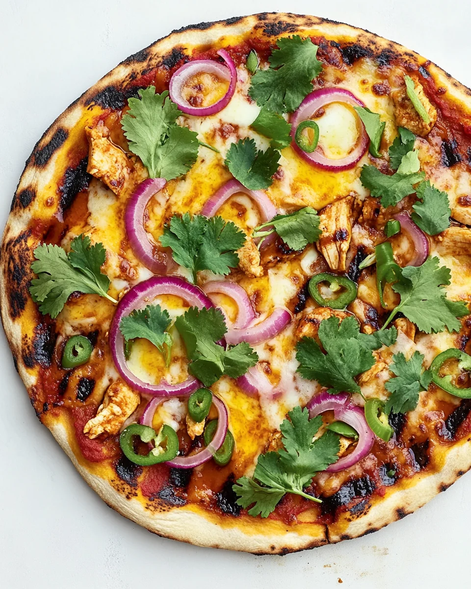 Grilled BBQ Chicken Pizza With Fresh Toppings - additional image