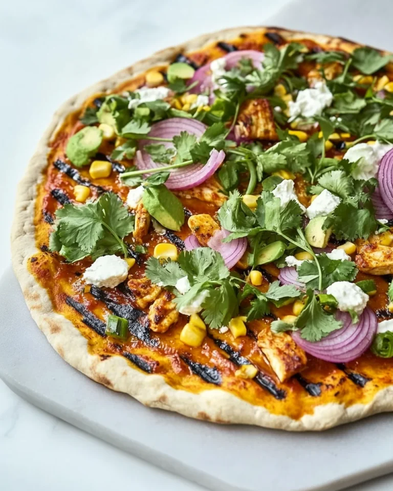 Grilled BBQ Chicken Pizza With Fresh Toppings