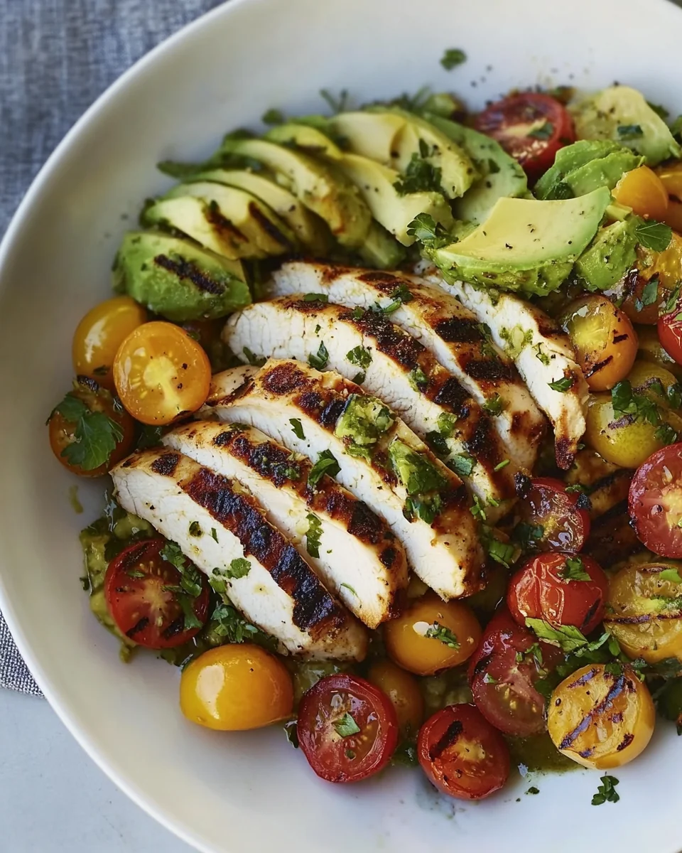 Grilled Chicken With Fresh Avocado Tomato Salad - additional image