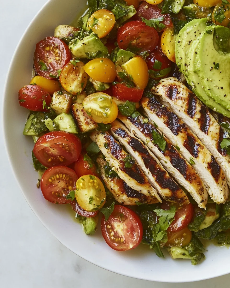 Grilled Chicken With Fresh Avocado Tomato Salad - additional image