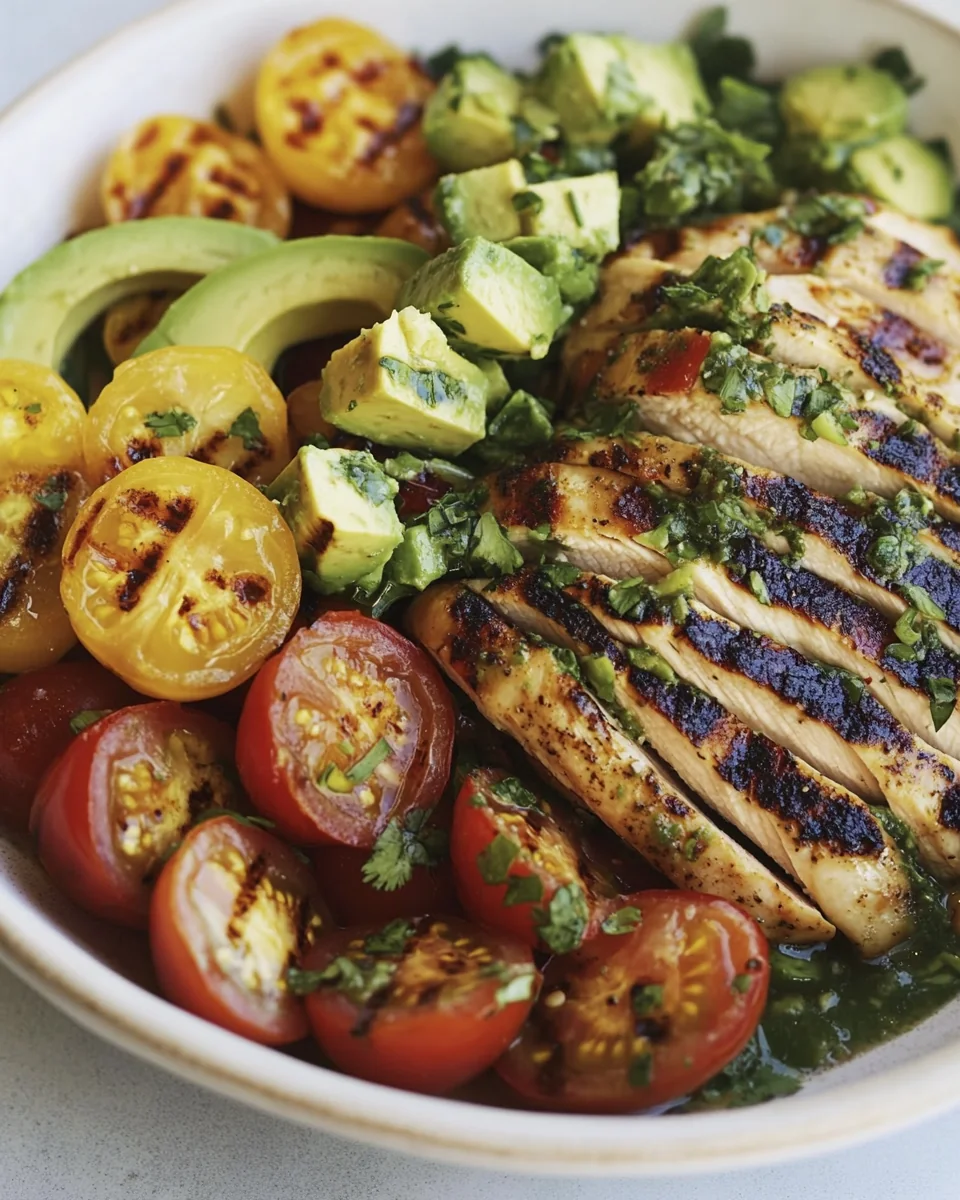Grilled Chicken With Fresh Avocado Tomato Salad - additional image