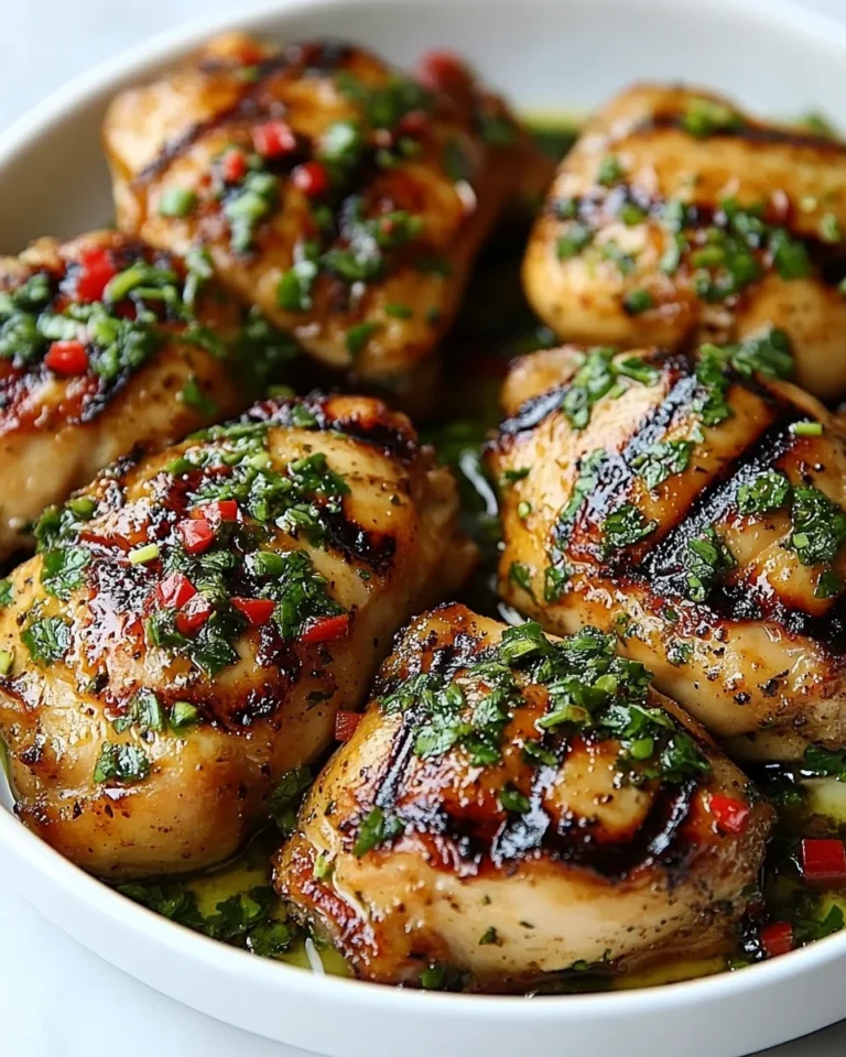Easy Grilled Chimichurri Chicken Thighs for a Flavor-Packed Summer Dinner