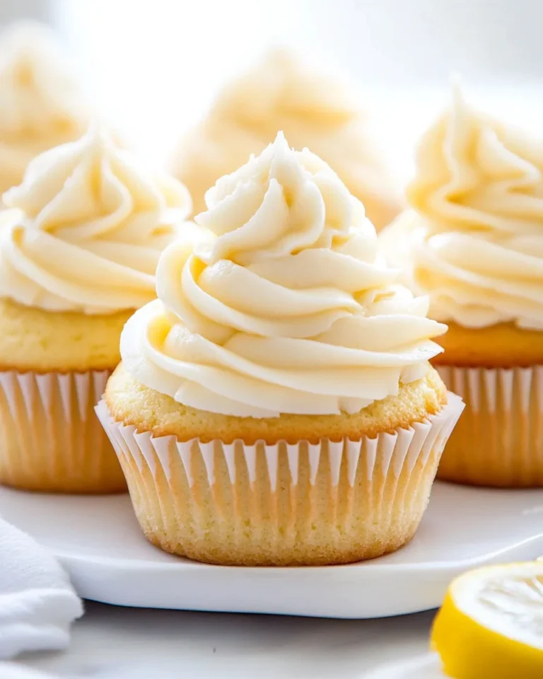 Honey Lemon Cupcakes with Creamy Honey Frosting