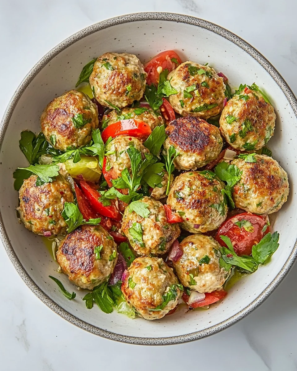 Homemade Lebanese Chicken Meatballs with Fresh Herbs - additional image