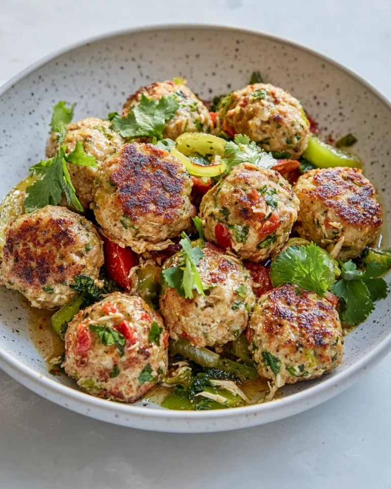 Homemade Lebanese Chicken Meatballs with Fresh Herbs