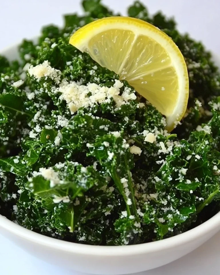 Fresh Lemon Parmesan Kale Salad