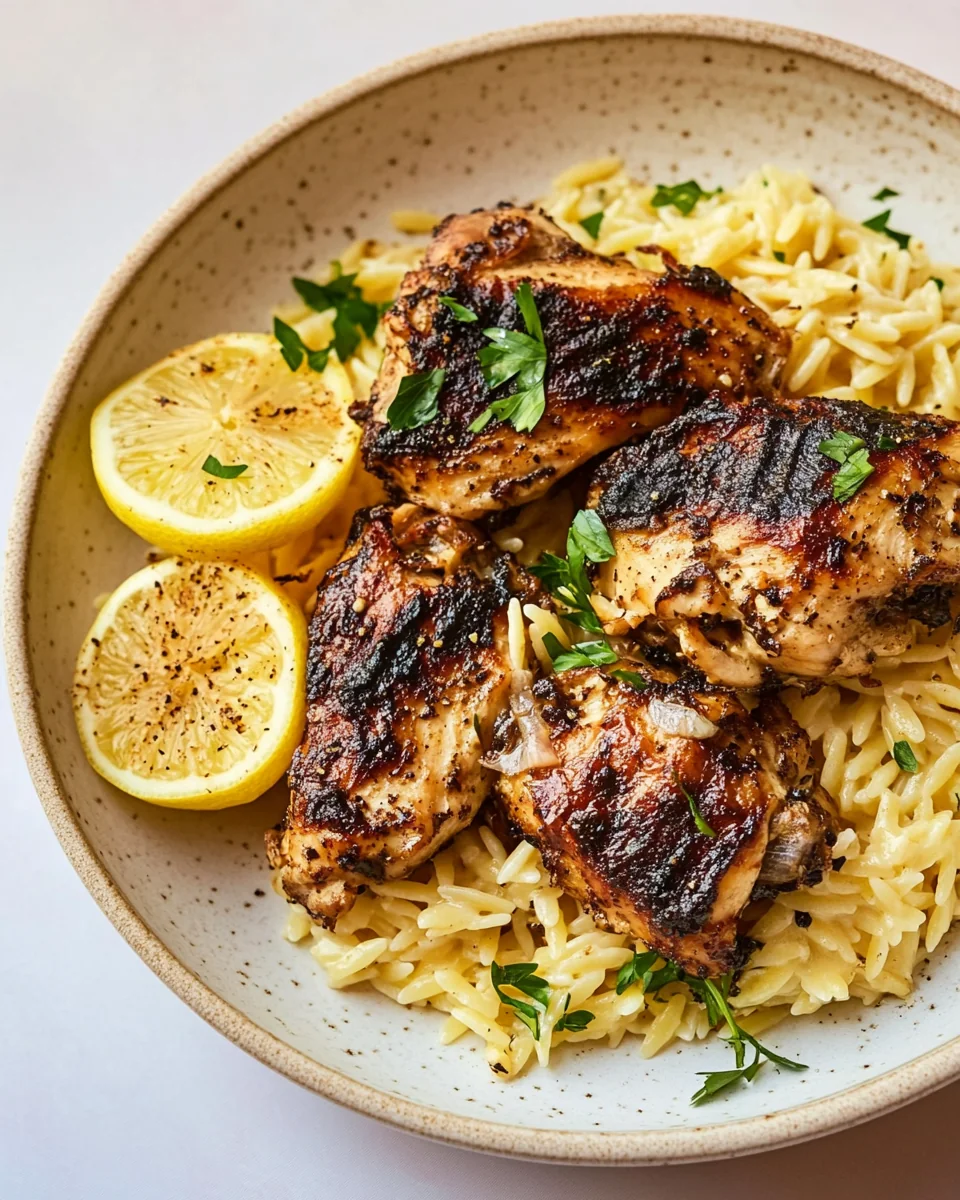 Lemon Pepper Chicken with Creamy Orzo for a Cozy Night - additional image