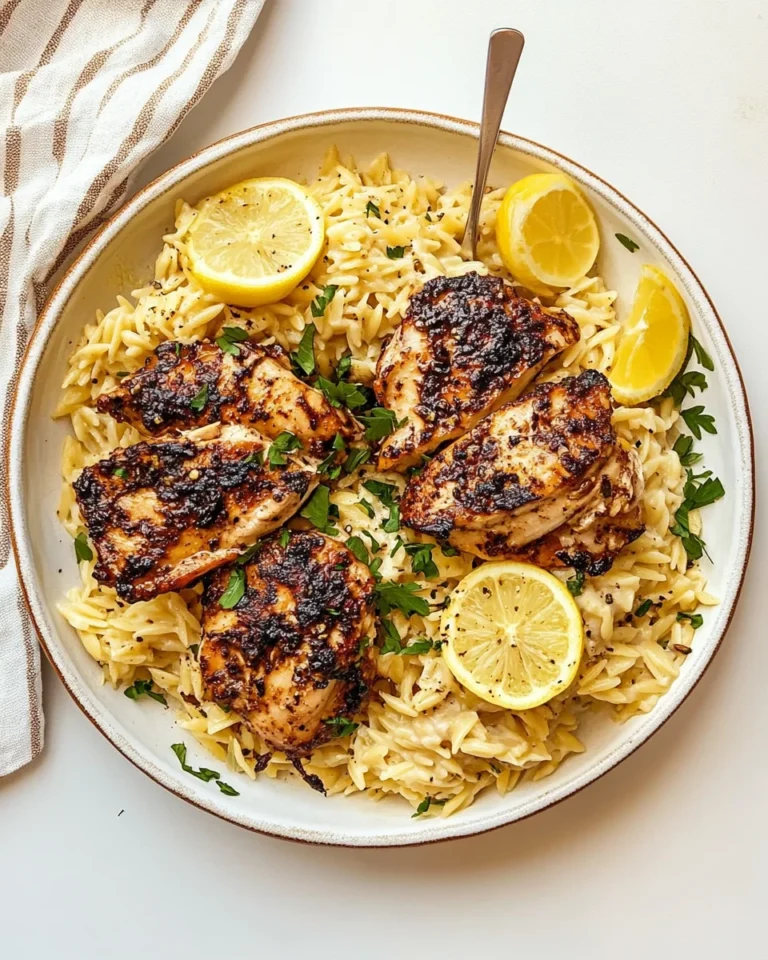 Lemon Pepper Chicken with Creamy Orzo for a Cozy Night