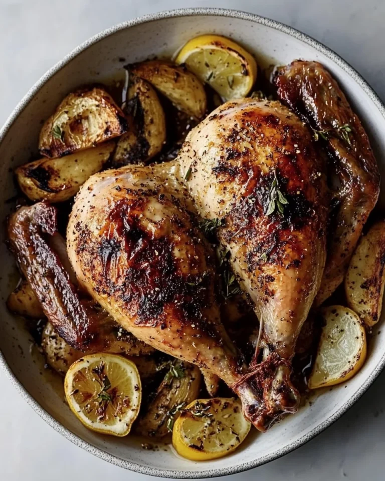 Lemon Herb Roasted Spatchcock Chicken Recipe