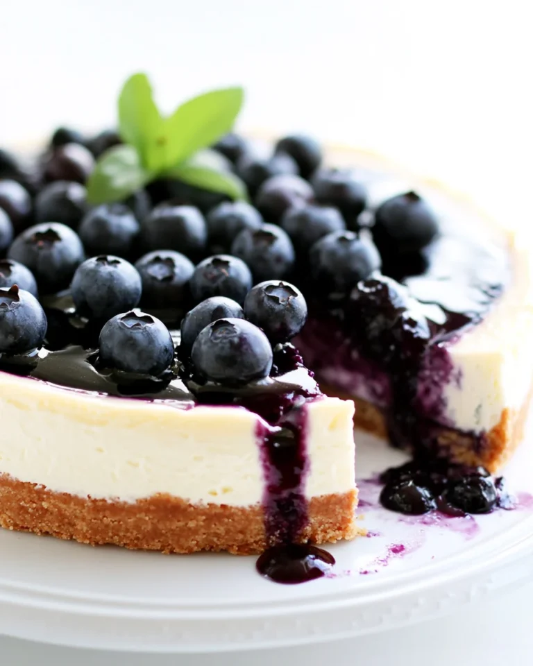 Light and Fresh Blueberry Cheesecake