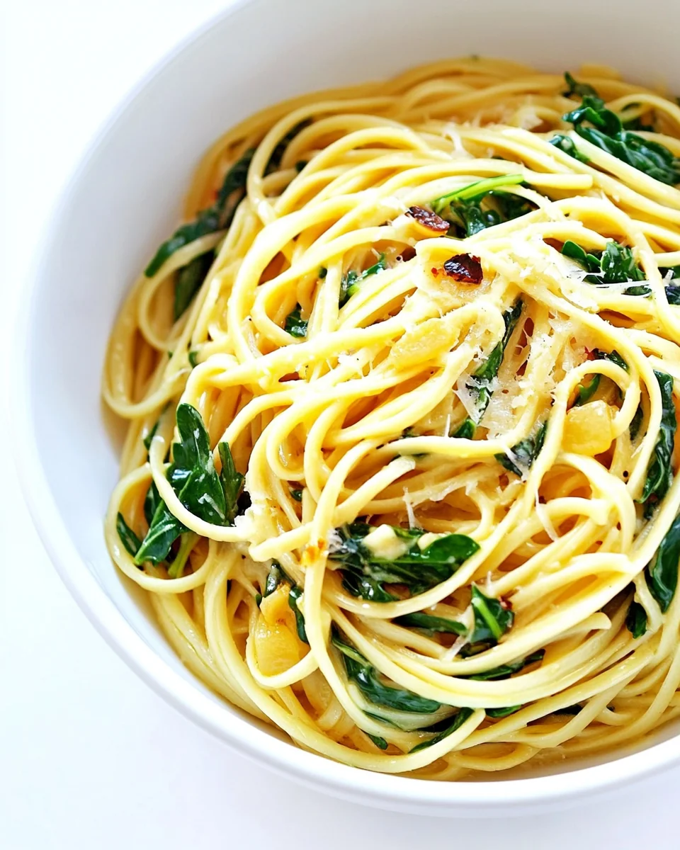 Simple Linguine with Fresh Arugula and Parmesan - additional image