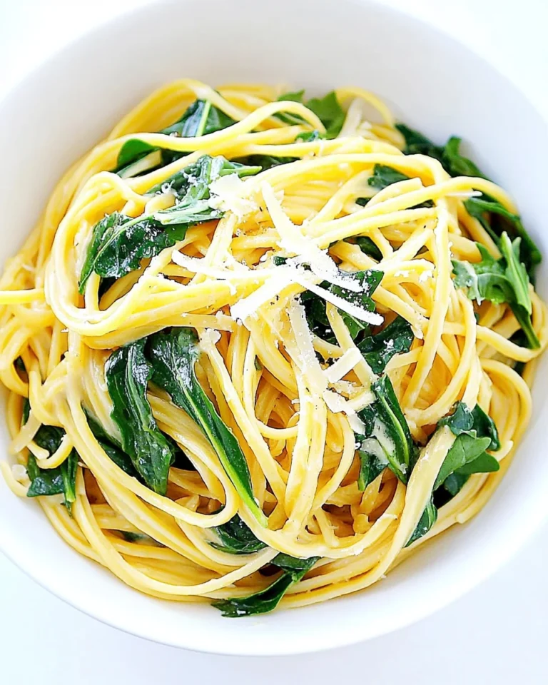 Simple Linguine with Fresh Arugula and Parmesan