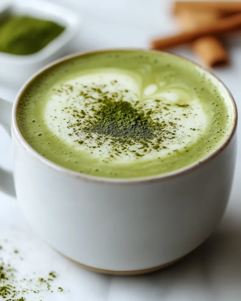 Easy Creamy Matcha Latte in a Mug