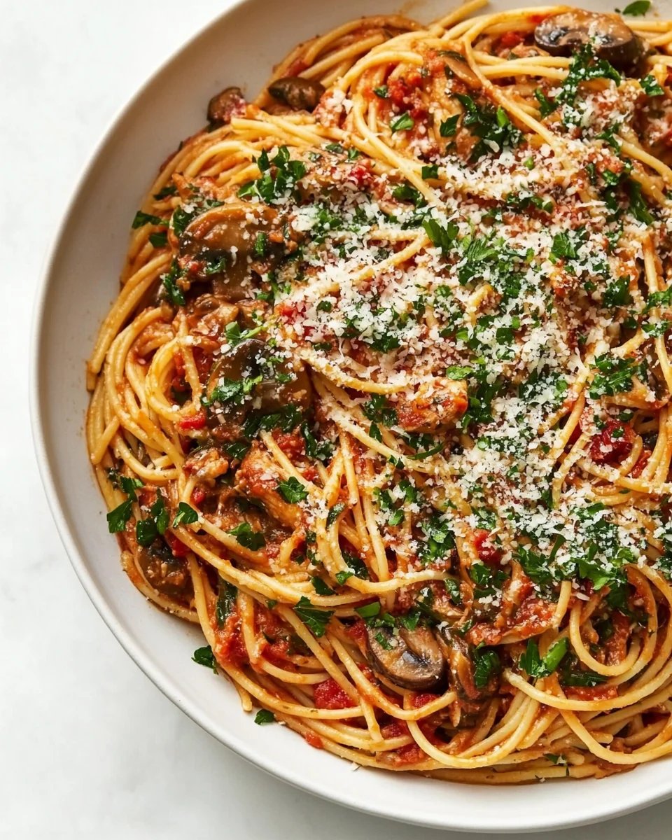 Creamy Mushroom Chicken Parmesan Pasta - additional image