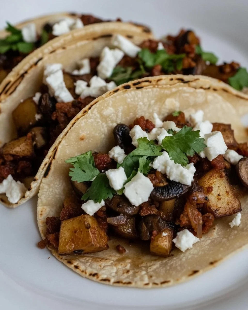 Savory Mushroom Potato Chorizo Tacos - additional image
