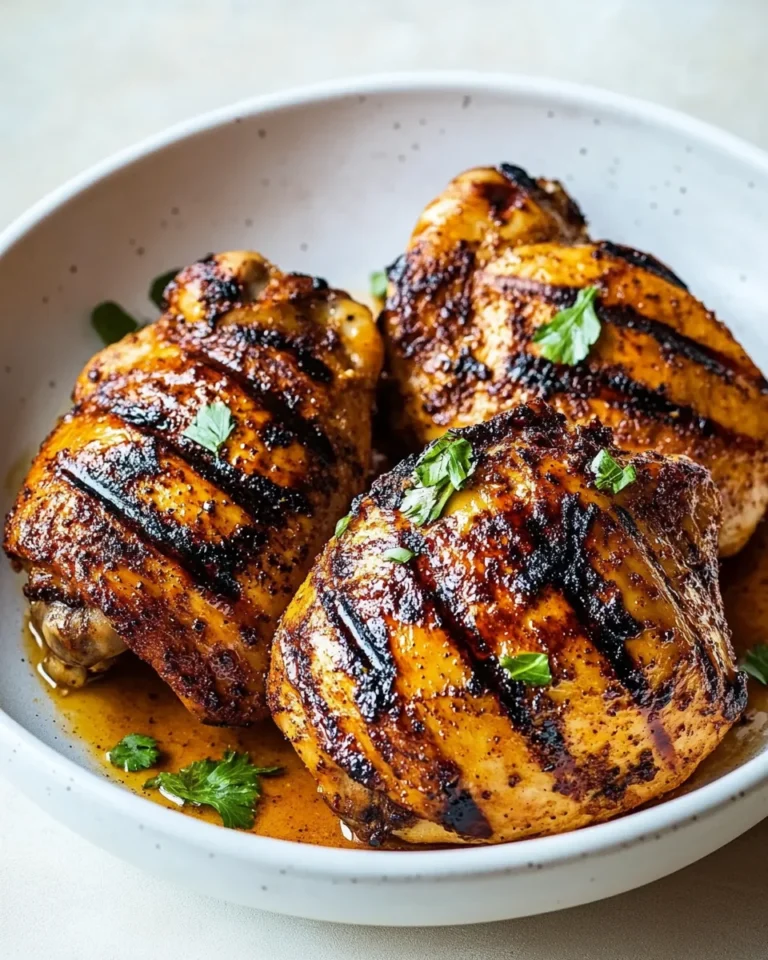 Simple Juicy Grilled Chicken Thighs