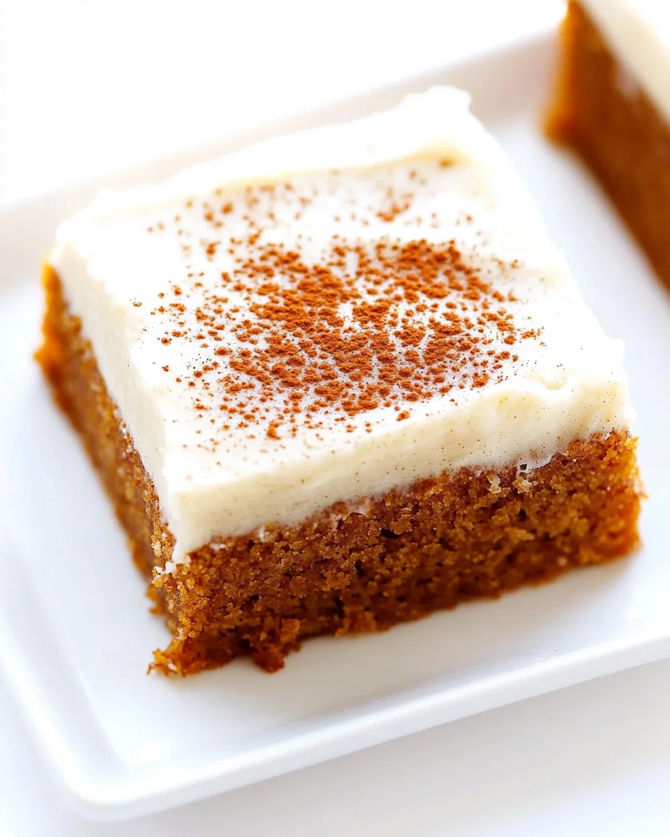 Homemade Pumpkin Bars with Creamy Cheese Frosting - additional image