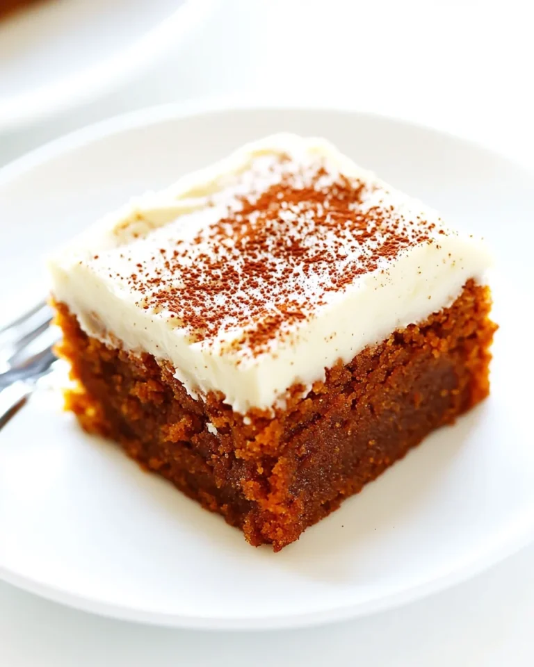 Homemade Pumpkin Bars with Creamy Cheese Frosting