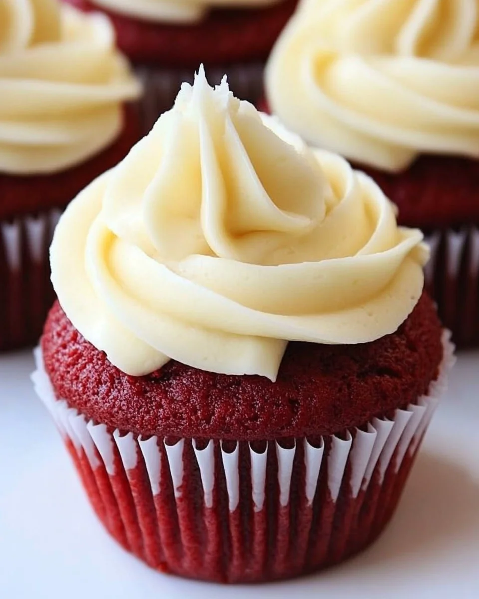 Delicious Red Velvet Cupcakes with Cream Cheese Frosting - additional image