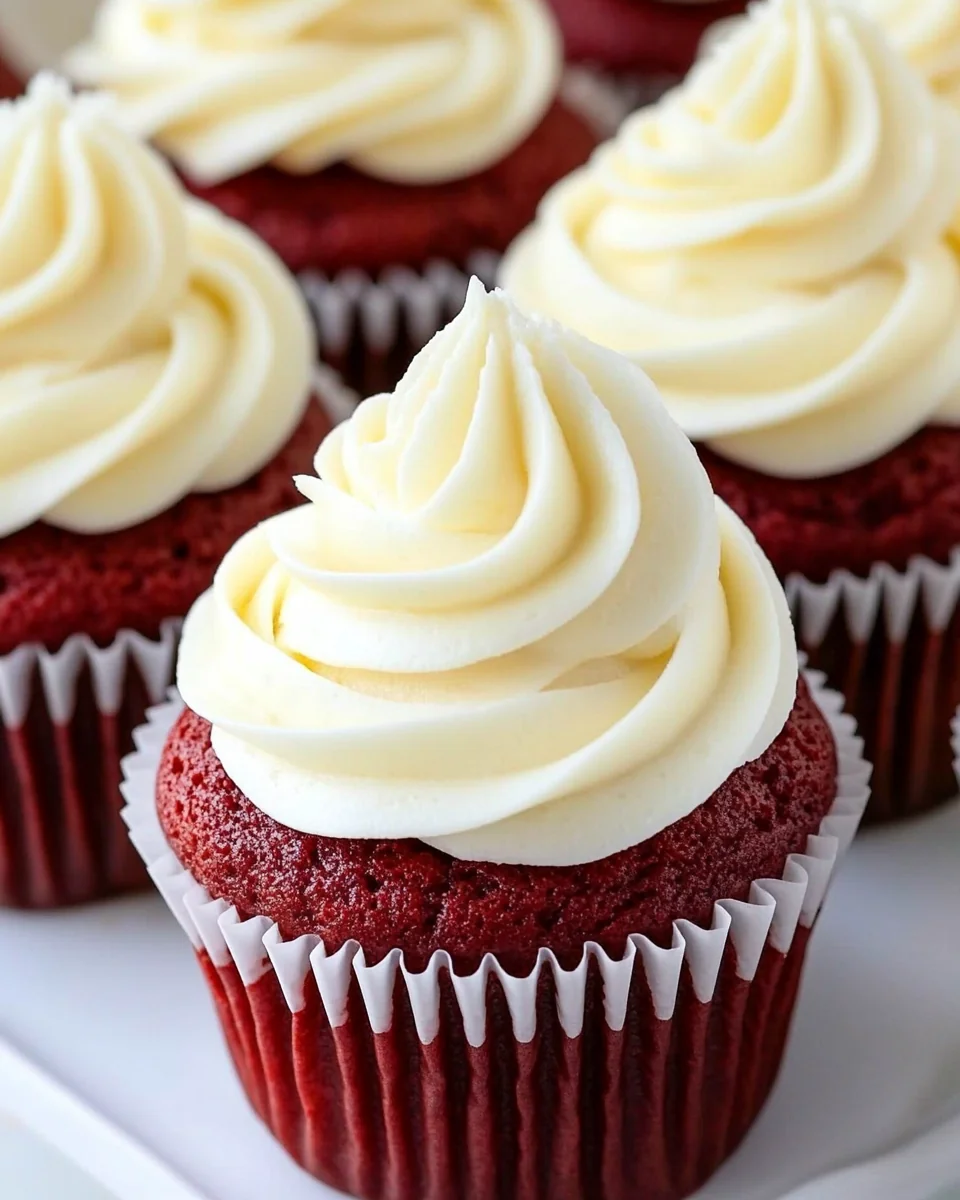 Delicious Red Velvet Cupcakes with Cream Cheese Frosting - additional image