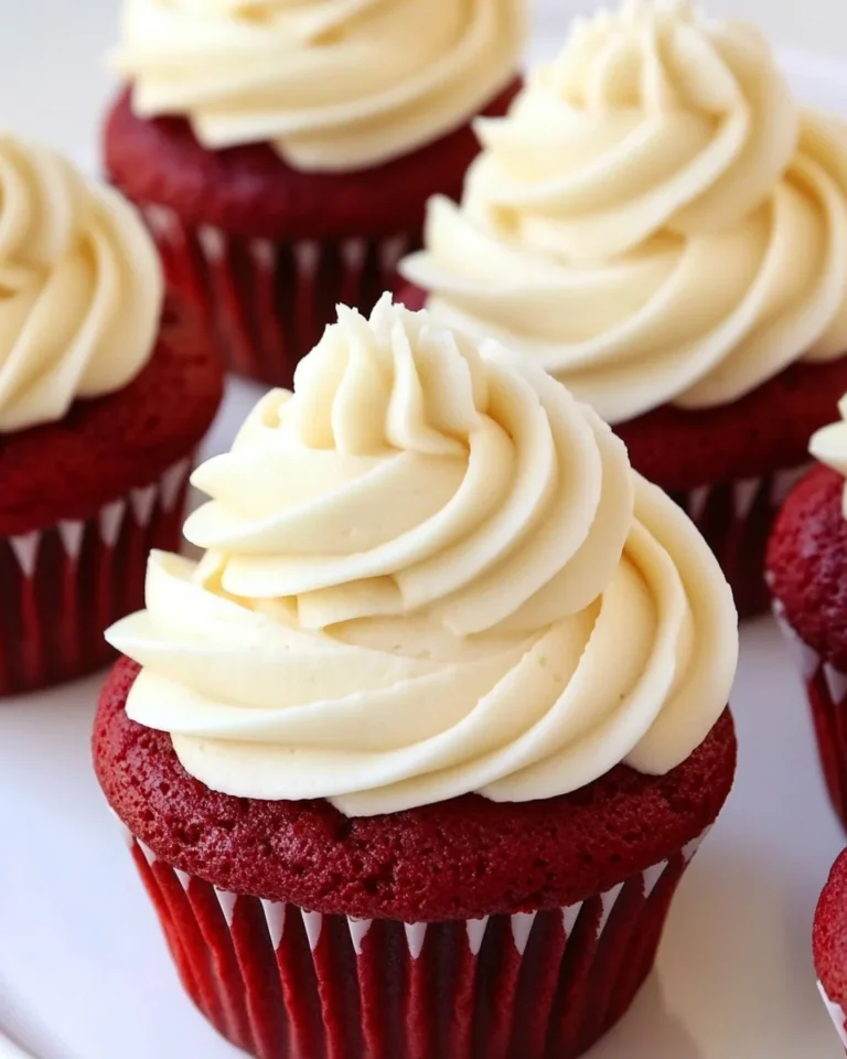 Delicious Red Velvet Cupcakes with Cream Cheese Frosting