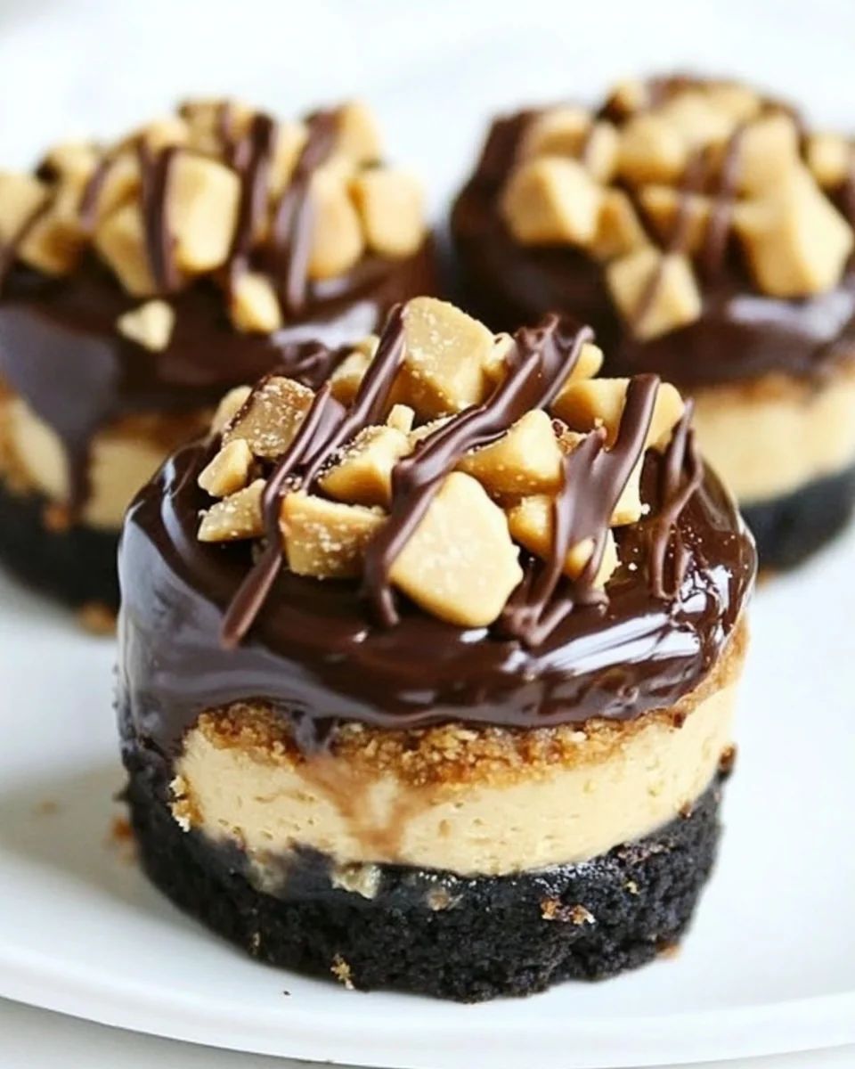 Delicious Homemade Reese Peanut Butter Chocolate Mini Cheesecakes - additional image