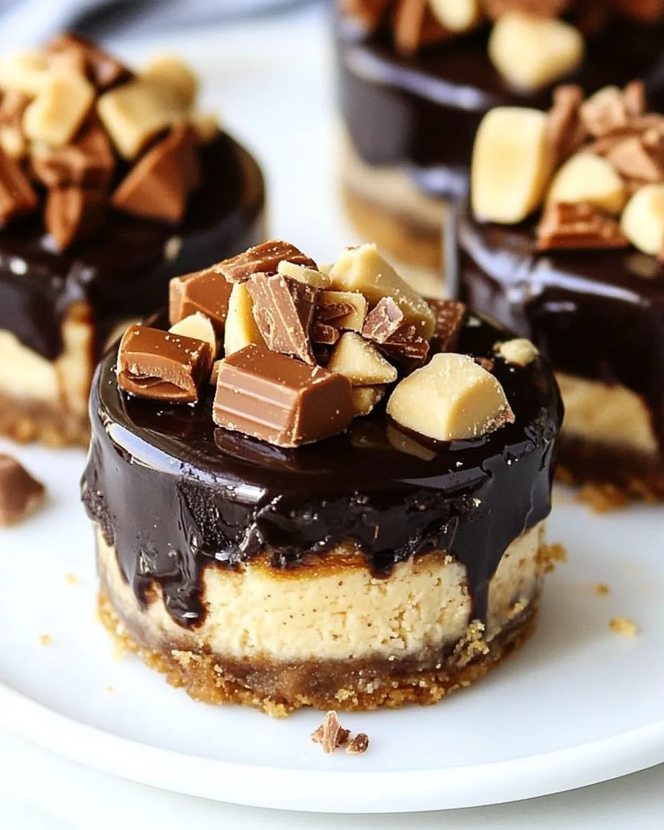 Delicious Homemade Reese Peanut Butter Chocolate Mini Cheesecakes - additional image