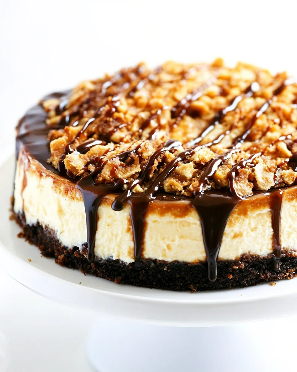 Homemade Samoa Cheesecake With A Delicious Chocolate Layer - additional image