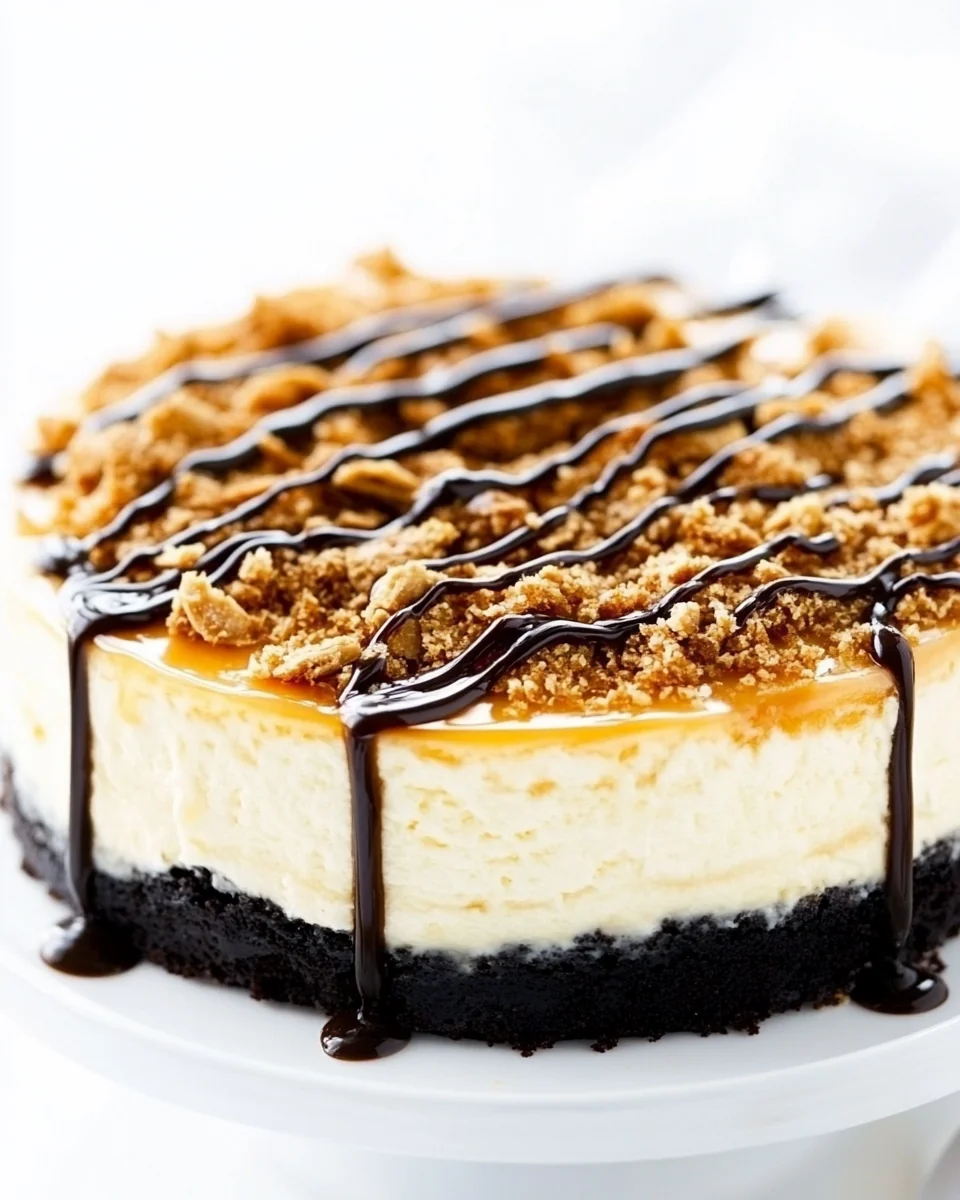 Homemade Samoa Cheesecake With A Delicious Chocolate Layer - additional image