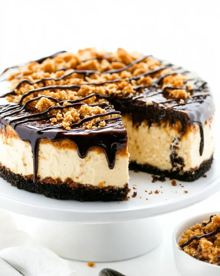 Homemade Samoa Cheesecake With A Delicious Chocolate Layer