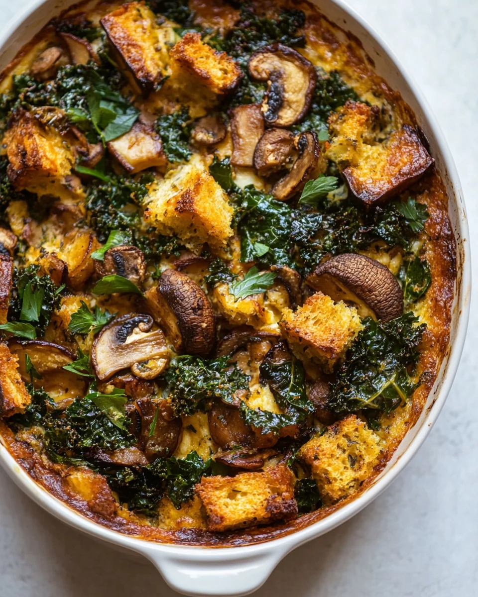 Savory Mushroom and Kale Strata for a Cozy Night - additional image