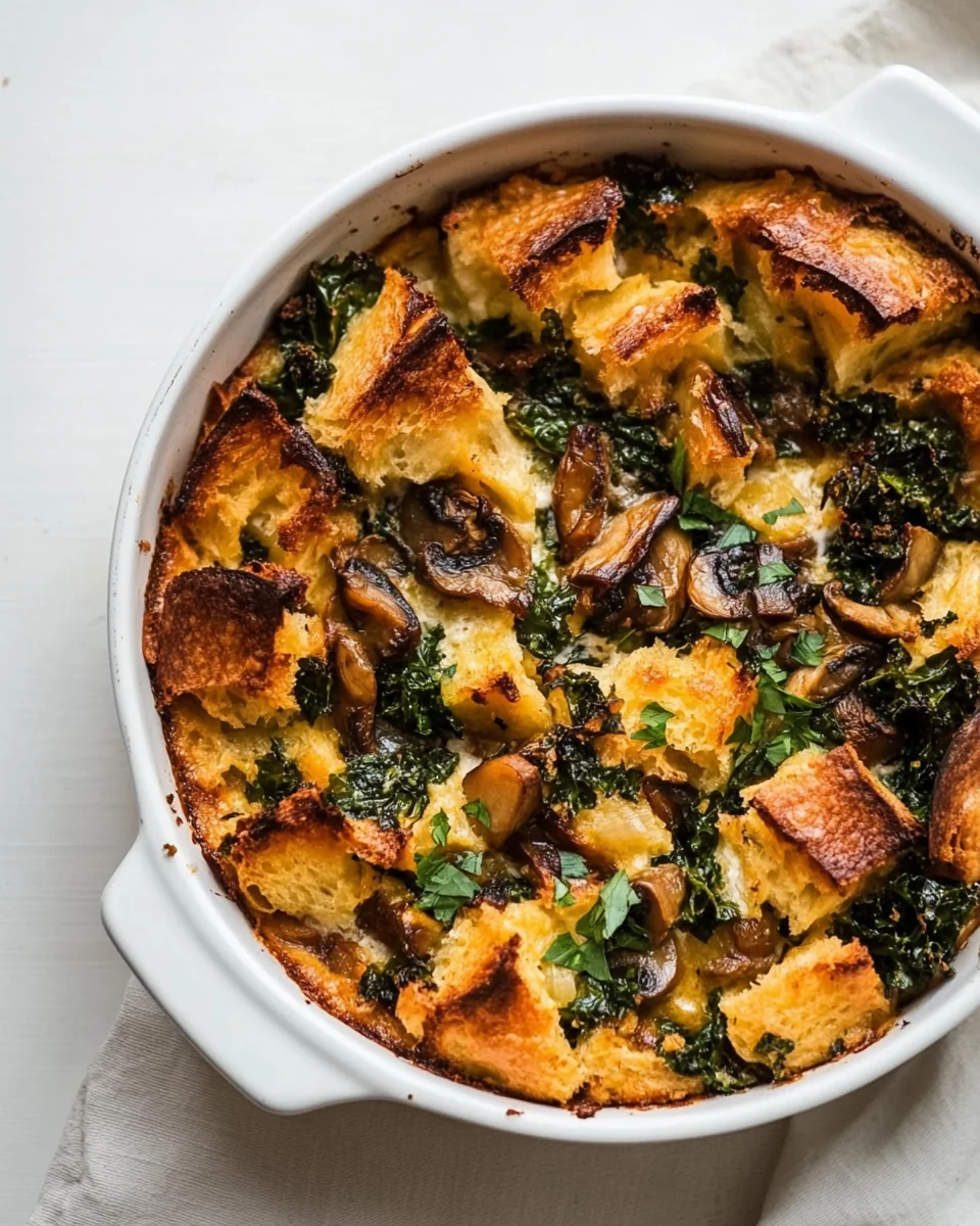 Savory Mushroom and Kale Strata for a Cozy Night - additional image