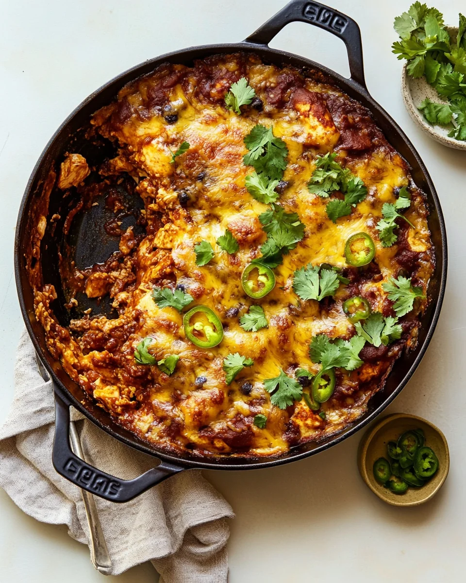 Skillet Chipotle Chicken Enchilada Bake Recipe - additional image