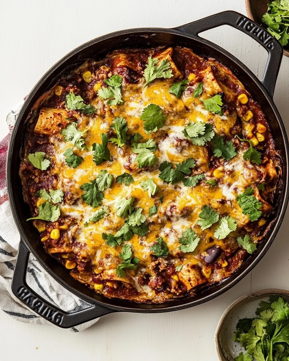 Skillet Chipotle Chicken Enchilada Bake Recipe - additional image