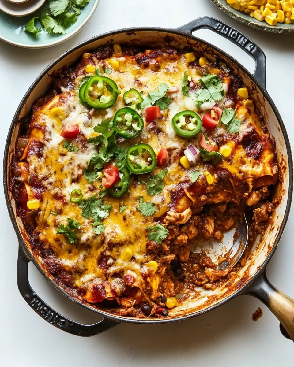 Skillet Chipotle Chicken Enchilada Bake Recipe - additional image