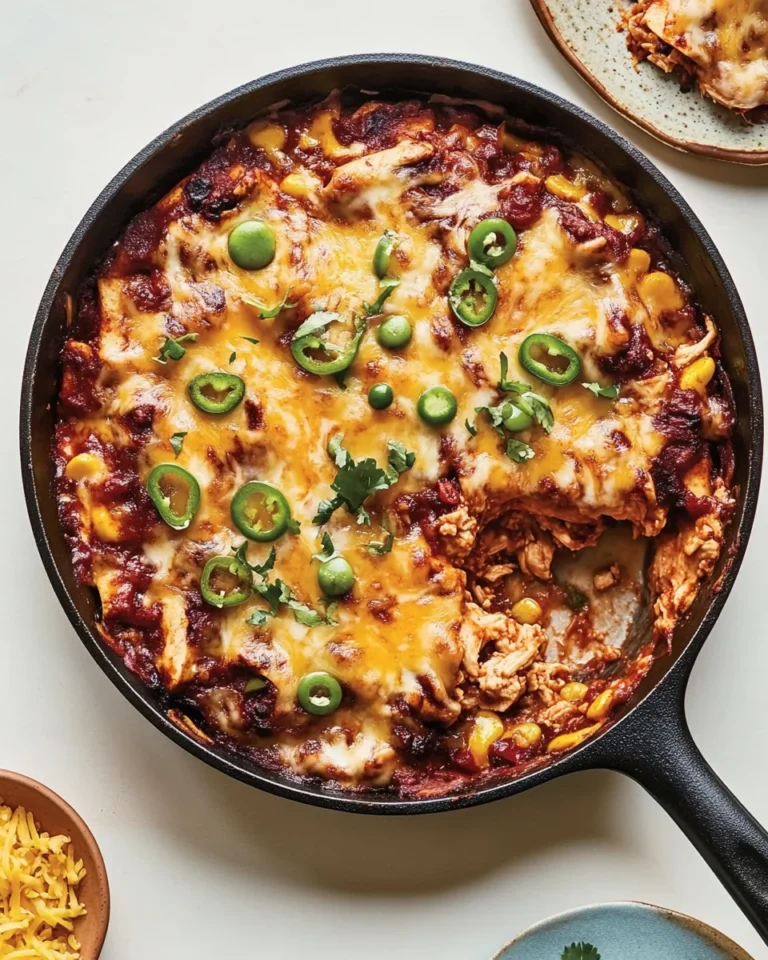 Skillet Chipotle Chicken Enchilada Bake Recipe