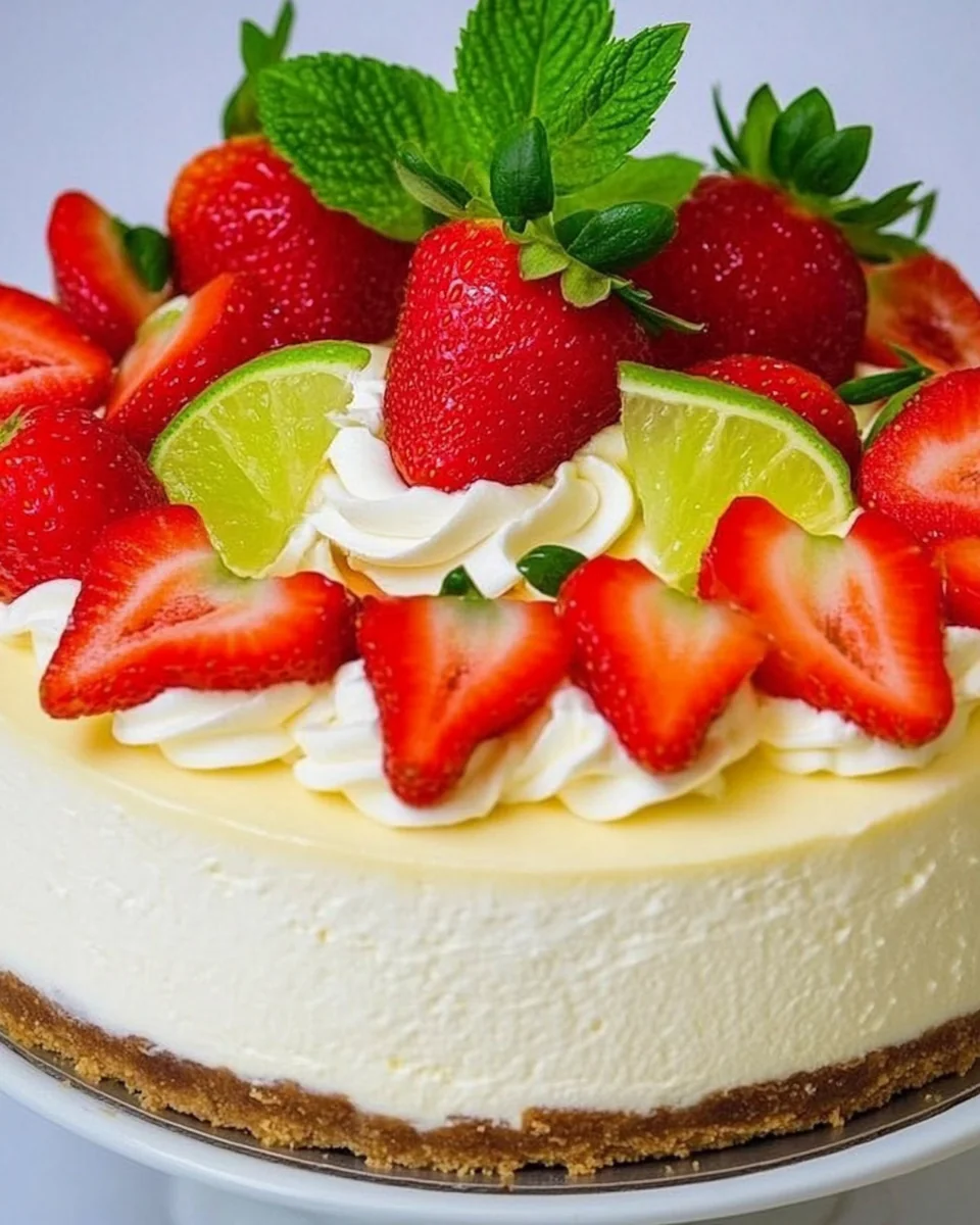 Fresh Strawberry Margarita Cheesecake Recipe - additional image