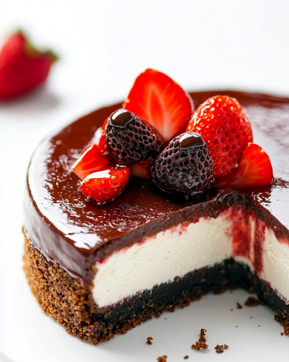 Homemade Strawberry Nutella Cheesecake Delight - additional image
