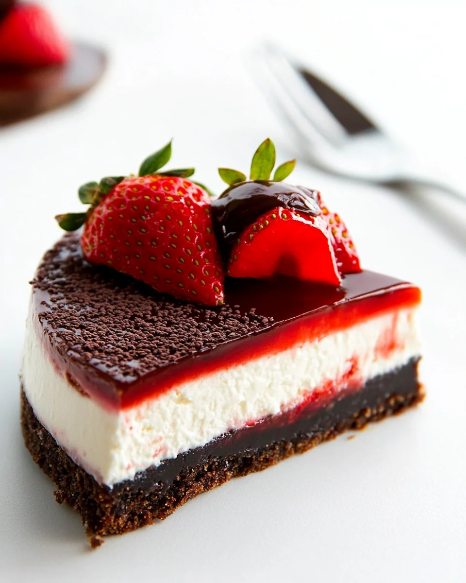 Homemade Strawberry Nutella Cheesecake Delight - additional image