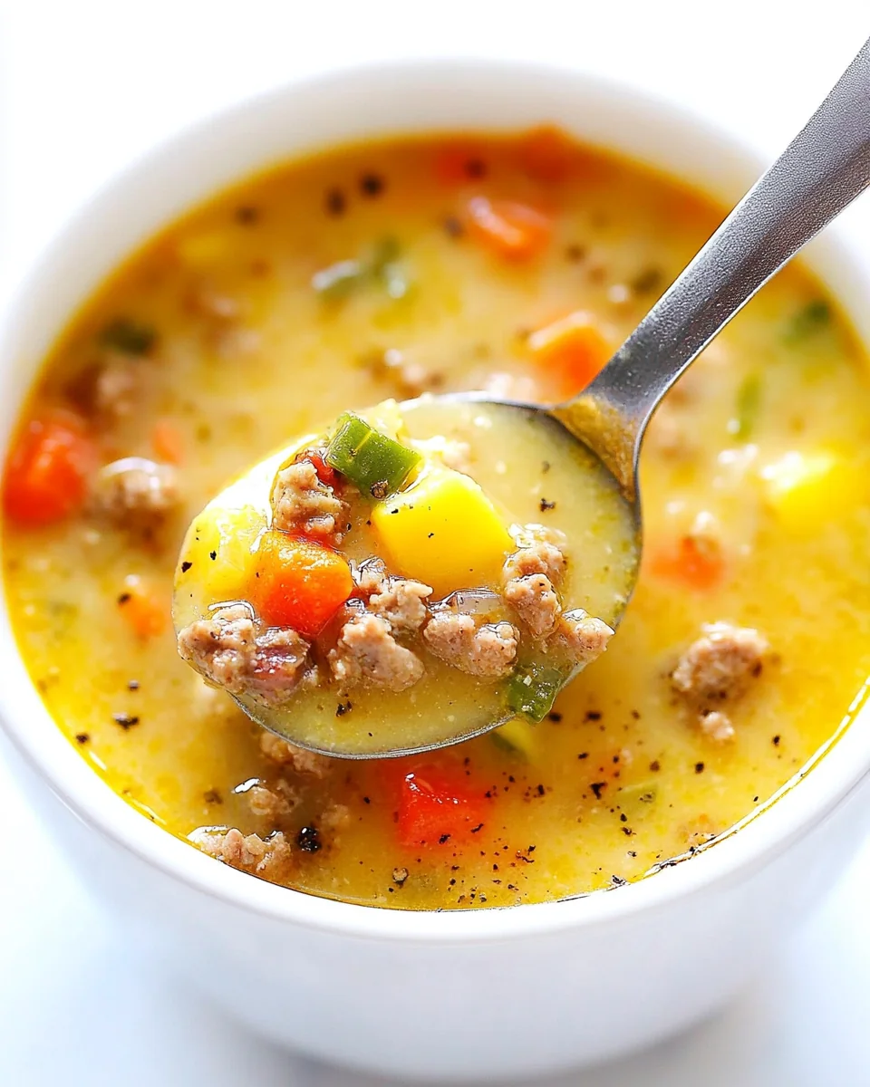 Hearty Turkey Cheeseburger Soup for Cozy Nights - additional image