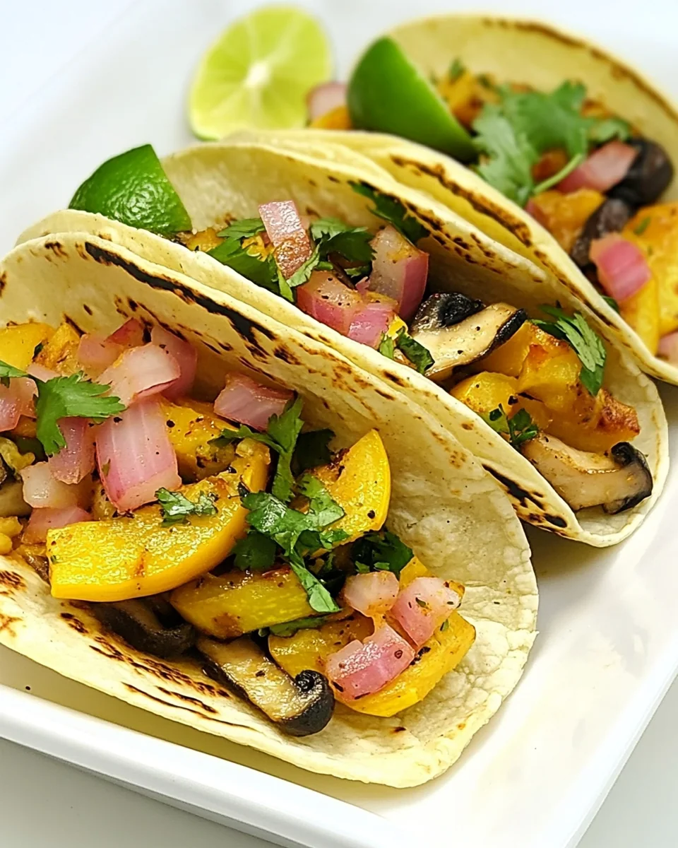 Savory Vegetarian Tacos with Fresh Delicata Squash - additional image